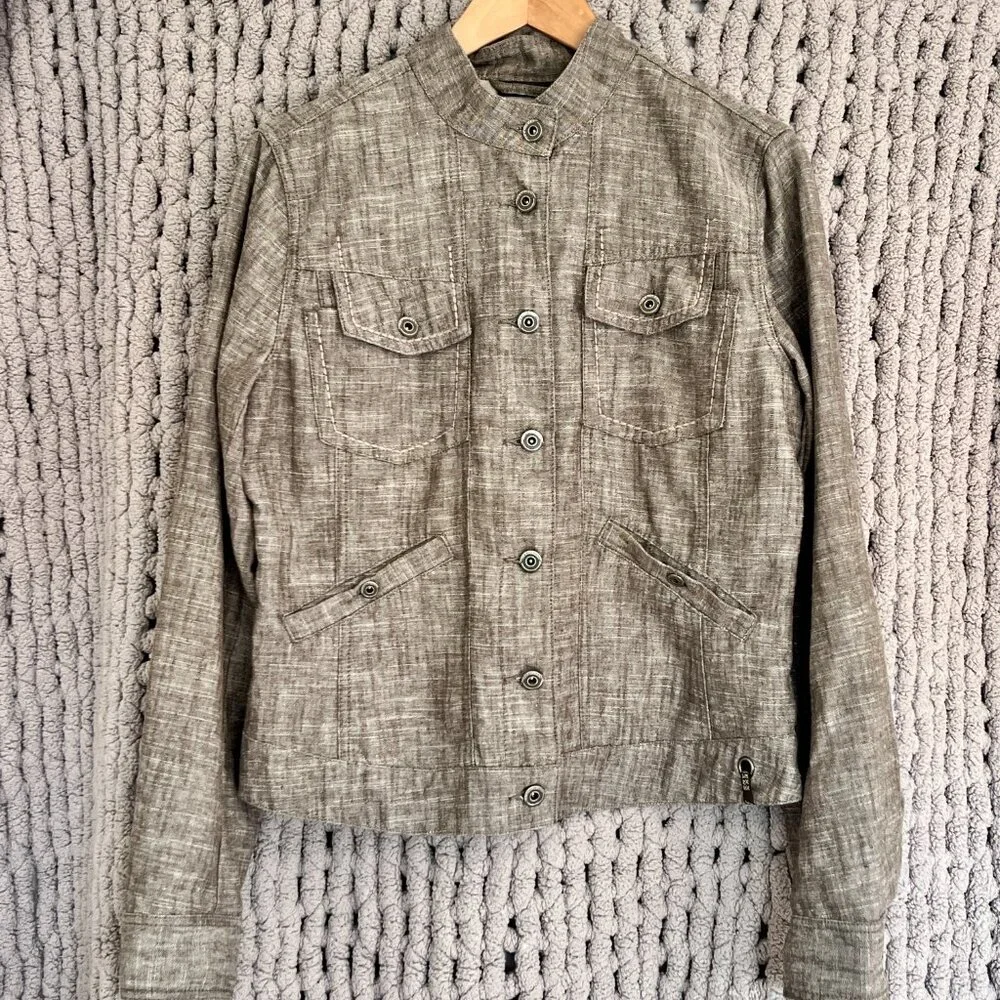 Mexx Light Brown Linen Blend Utility Jacket – Size 12 - Picture 2 of 14